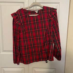 J crew plaid top